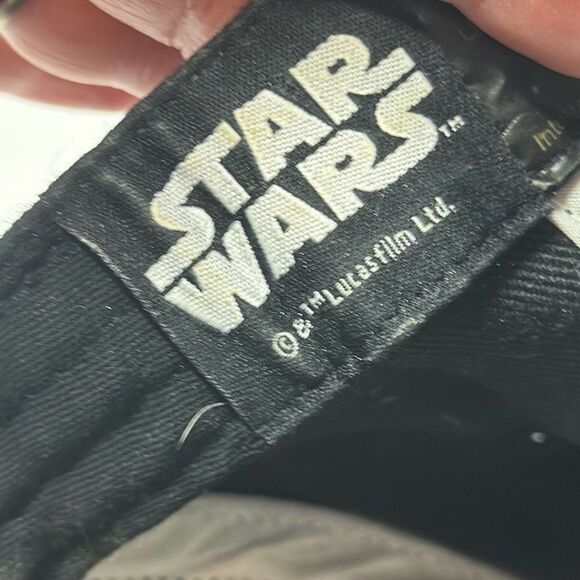 STAR WARS Black SnapBack Wide Brim Cap Baseball Hat Wool Blend Darth Vader - Picture 8 of 9